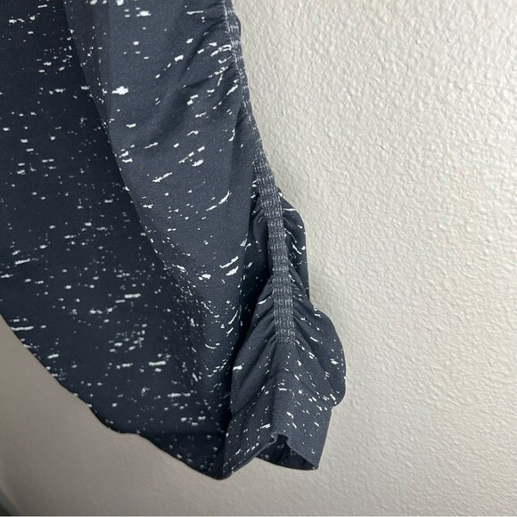 Athleta Speed light black speckled ruched athletic racerback tank top size XS - Picture 4 of 5